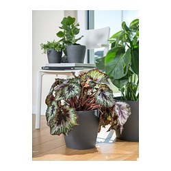 PERSILLADE - Plant pot, dark grey, 19 cm