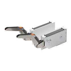 UTRUSTA - Hinge w damper for horizontal door, white
