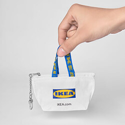KNÖLIG - Key ring, small white, 9x7 cm