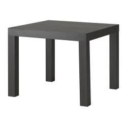 LACK - Meja samping, hitam-cokelat, 55x55 cm