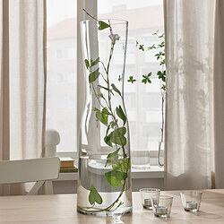TIDVATTEN - Vas, kaca bening, 65 cm