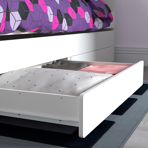 SLÄKT bed frame with underbed and storage
