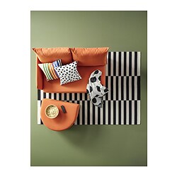 LINDÅKRA - Sofa tempat tidur 2 dudukan, Knisa oranye terang