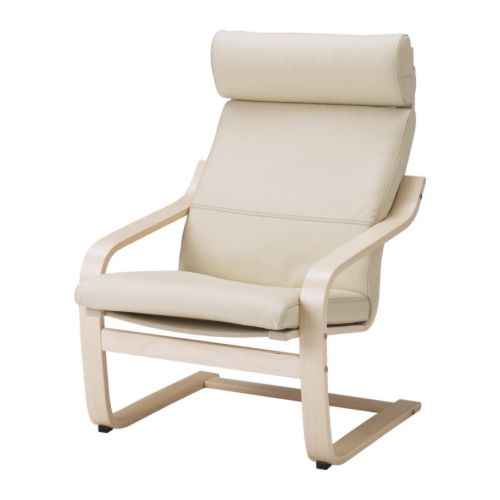 Poang Armchair Birch Veneer Glose Eggshell Ikea Indonesia