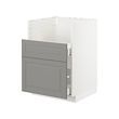 METOD/MAXIMERA - Kabinet dasar u wastafel TALLSJÖN, putih/Bodbyn abu-abu, 60x60 cm