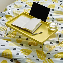 BRUKSVARA - Baki lipat tempat tidur, kuning