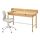 RIDSPÖ/LÅNGFJÄLL - desk and chair, oak beige/white | IKEA Indonesia - PE900515_S1