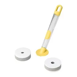 VIDEVECKMAL - Set 3 bh spns cc prng dg dispenser, kuning cerah