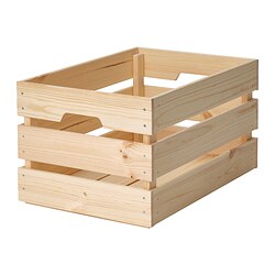 KNAGGLIG - Box, pine, 46x31x25 cm