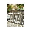 SEGERÖN - Bar stool, outdoor, swivel white/beige