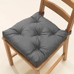 MALINDA - Bantal kursi, abu-abu, 40/35x38x7 cm