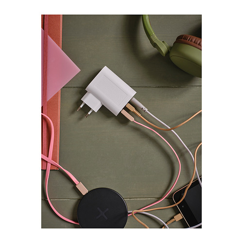 SMÅHAGEL 3-port charger USB