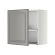 METOD - Kabinet dinding dg pengering piring, putih/Bodbyn abu-abu, 60x37x60 cm