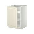 METOD - Base cabinet with shelves, white/Bodbyn off-white, 60x60x80 cm