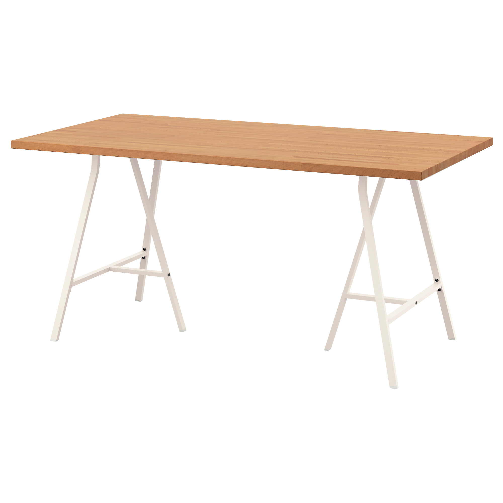 GERTON/LERBERG meja, kayu beech/putih IKEA Indonesia