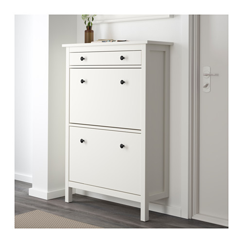 Hemnes Shoe Cabinet With 2 Compartments White Ikea Indonesia