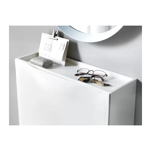 TRONES shoe cabinet/storage, white, 52x18x39 cm | IKEA Indonesia