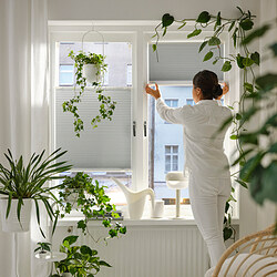 HORNVALLMO - Block-out pleated blind, white/top-down bottom-up, 100x130 cm