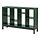 KALLAX - shelving unit with underframe, dark green/black, 147x39x94 cm | IKEA Indonesia - PE934970_S1