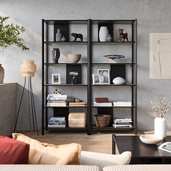 JÄTTESTA - Storage combination, black, 160x40x195 cm
