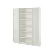 BILLY/HÖGBO - Kombinasi rak buku dngan pintu kaca, putih, 160x202 cm