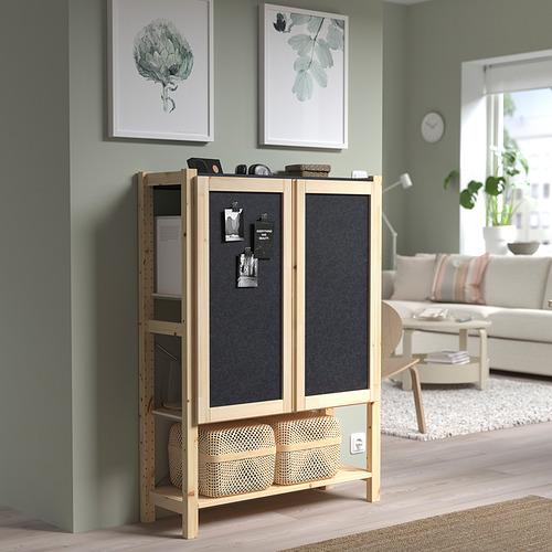 IVAR shelving unit with doors
