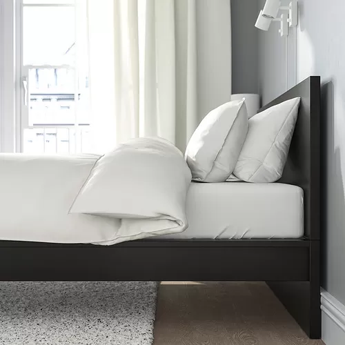 MALM bed frame with mattress