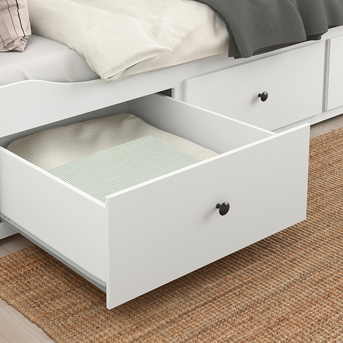 HEMNES day-bed frame with 3 drawers, white, 80x200 cm | IKEA Indonesia