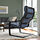 POÄNG - armchair, black-brown/Gunnared blue | IKEA Indonesia - PE900893_S1
