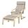 POÄNG - kursi berlengan dan bangku kaki, veneer kayu birch/Gunnared krem | IKEA Indonesia - PE900899_S1