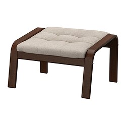 POÄNG - Bangku kaki, cokelat/Gunnared krem