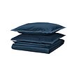 HAMPFLOCKEL - Duvet cover and 2 pillowcases, dark blue, 200x200/50x80 cm