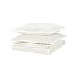 HAMPFLOCKEL - Sarung duvet dan 2 sarung bantal, putih, 200x200/50x80 cm