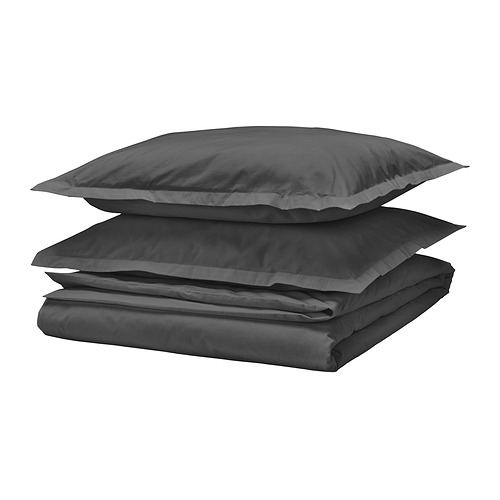 HAMPFLOCKEL duvet cover and 2 pillowcases