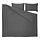 HAMPFLOCKEL - sarung duvet dan 2 sarung bantal, abu-abu tua, 200x200/50x80 cm | IKEA Indonesia - PE966082_S1