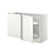 METOD - Corner base cab w pull-out fitting, white/Ringhult white, 128x68x80 cm
