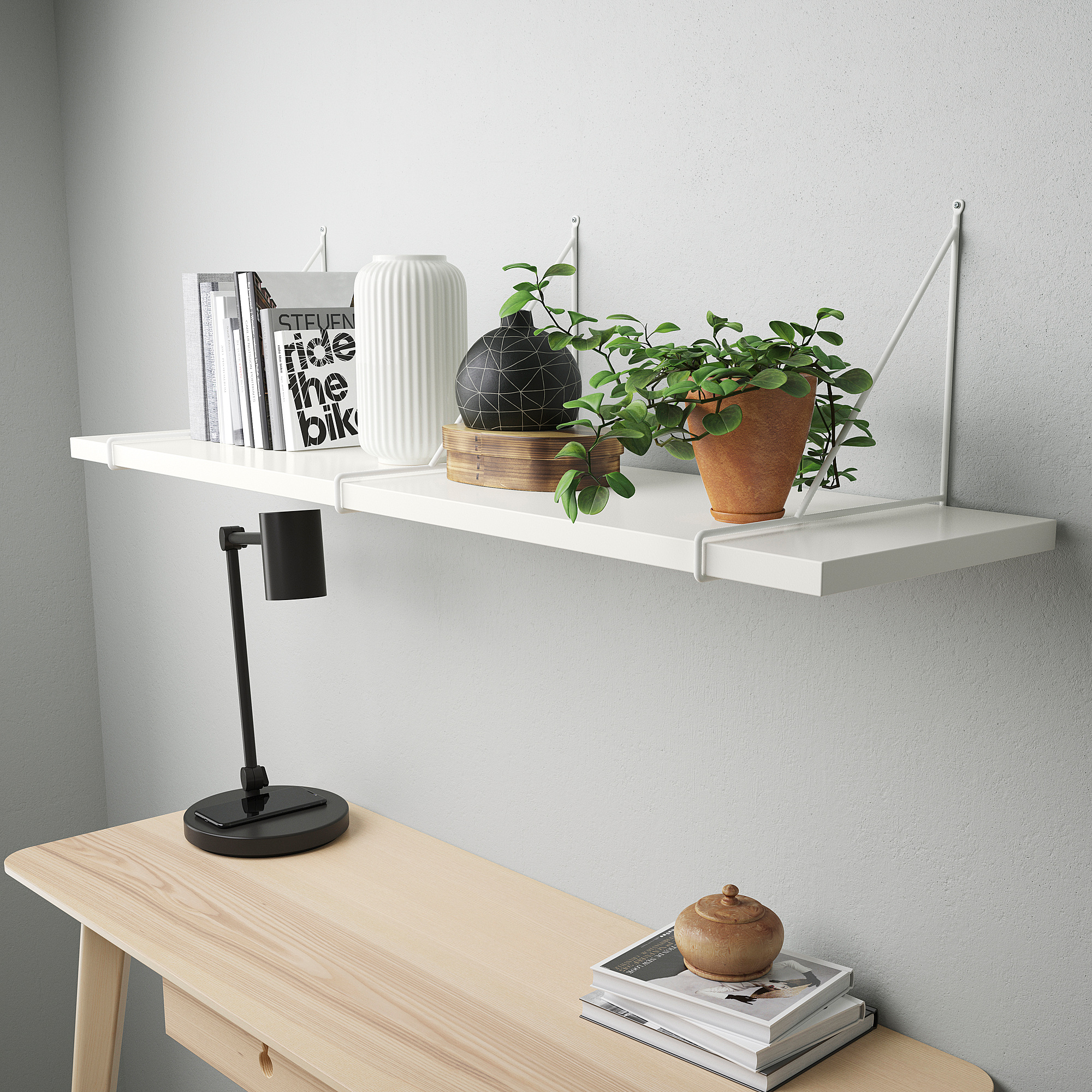 IKEA PERSHULT Shelf Brackets – Set Of 2, Metal White 11 ¾ X 11 ¾, NEW, MPN 203.998.95