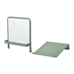 RELATERA - Writing board+whiteboard, set of 2, light grey-green
