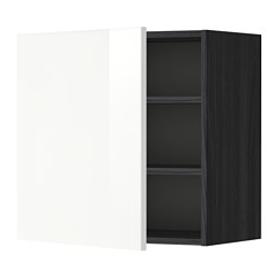 METOD kabinet dinding dengan rak hitam Ringhult putih 