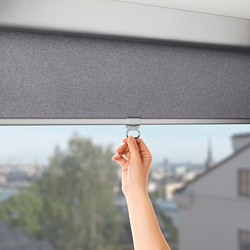 TRETUR - Block-out roller blind, light grey, 140x195 cm