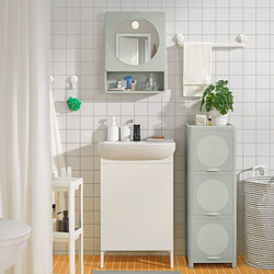IVÖSJÖN - Kabinet cermin 1 pintu, hijau, 44x15x59 cm