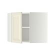 METOD - Corner wall cabinet with shelves, white/Bodbyn off-white, 68x37x60 cm