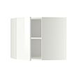 METOD - Corner wall cabinet with shelves, white/Ringhult white, 68x37x60 cm
