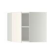 METOD - Corner wall cabinet with shelves, white/Veddinge white, 68x37x60 cm
