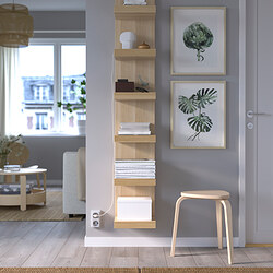 LACK - Wall shelf unit, white stained oak effect, 30x190 cm