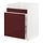 METOD/MAXIMERA - base cb f HAVSEN snk/3 frnts/2 drws, white Kallarp/high-gloss dark red-brown, 60x60x80 cm | IKEA Indonesia - PE764988_S1