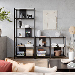 JÄTTESTA - Storage combination, black, 200x40x195 cm