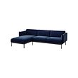 ÄPPLARYD - 3-seat sofa with chaise longue, Djuparp dark blue