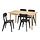 LISABO/SKANSNÄS - table and 4 chairs, light beech veneer/black, 150/205 cm | IKEA Indonesia - PE935116_S1