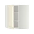 METOD - Kabinet dinding sudut dengan rak, putih/Bodbyn putih pudar, 68x37x80 cm